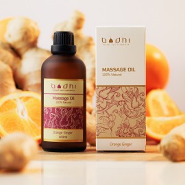Masážny olej Pomaranč a zázvor - 100% prírodný