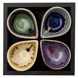 Keramická miska na masážny olej - SET 