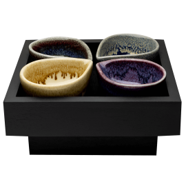 Keramická miska na masážny olej - SET 