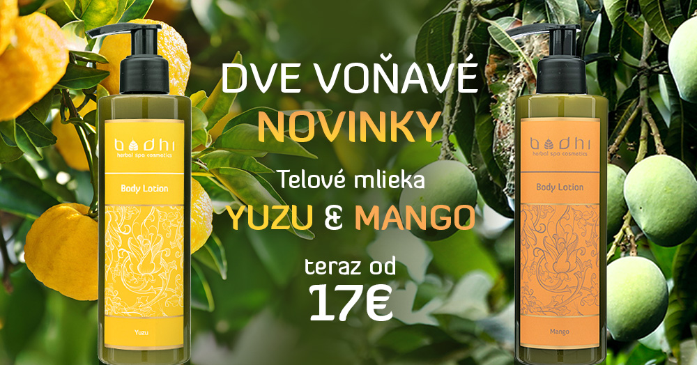 NOVÉ TELOVÉ MLIEKA MANGO a YUZU
