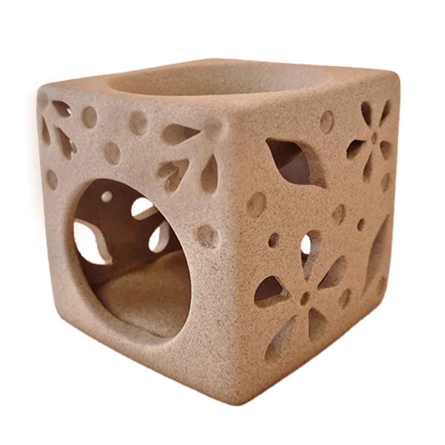 Aromalampa keramická kocka FLOWER